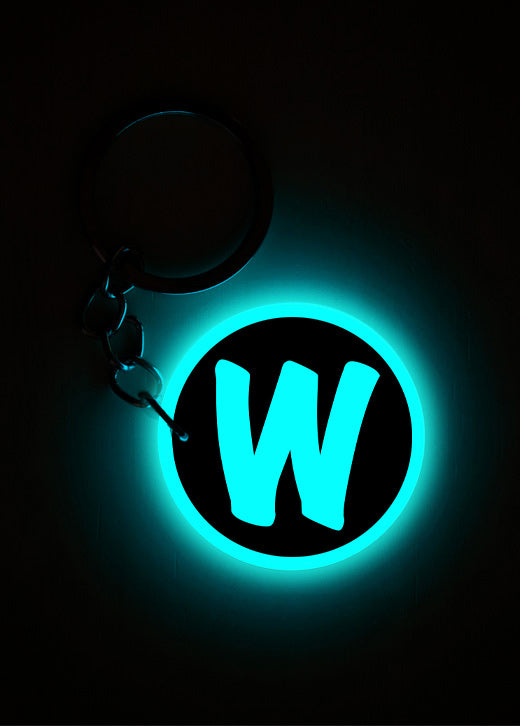 W | Keychain | Glow In Dark