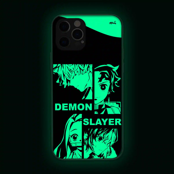 Demon Slayer (4 in 1) | Tanjiro | Anime | Glow in Dark | Phone Cover | Mobile Cover (Case) | Back Cover