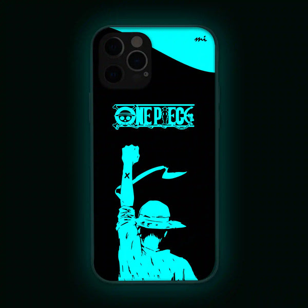 Hand Raise Monkey D Luffy | One Piece | Anime | Glow in Dark | Phone Cover | Mobile Cover (Case) | Back Cover