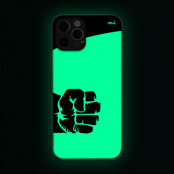 Hulk Logo| Marvel | Superhero | Glow in Dark | Phone Cover | Mobile Cover (Case) | Back Cover