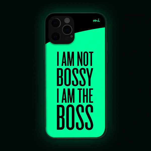 I Am Not Bossy I Am The Boss | Quotes | Glow in Dark | Phone Cover | Mobile Cover (Case) | Back Cover