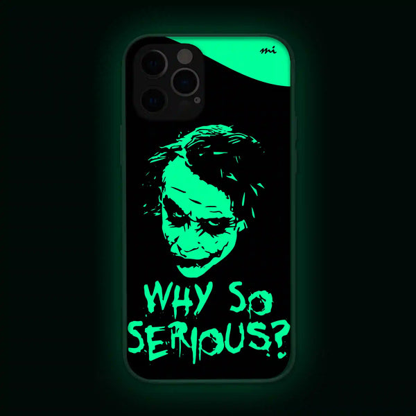 Why So Serious | Joker | Heath Ledger | DC | Superhero | Glow in Dark | Phone Cover | Mobile Cover (Case) | Back Cover