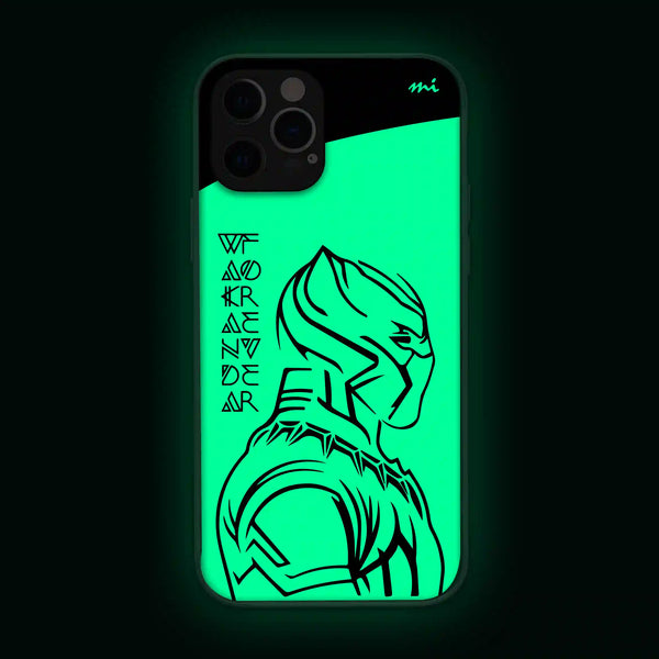 Black Panther | Side Profile | Marvel | Superhero | Glow in Dark | Phone Cover | Mobile Cover (Case) | Back Cover